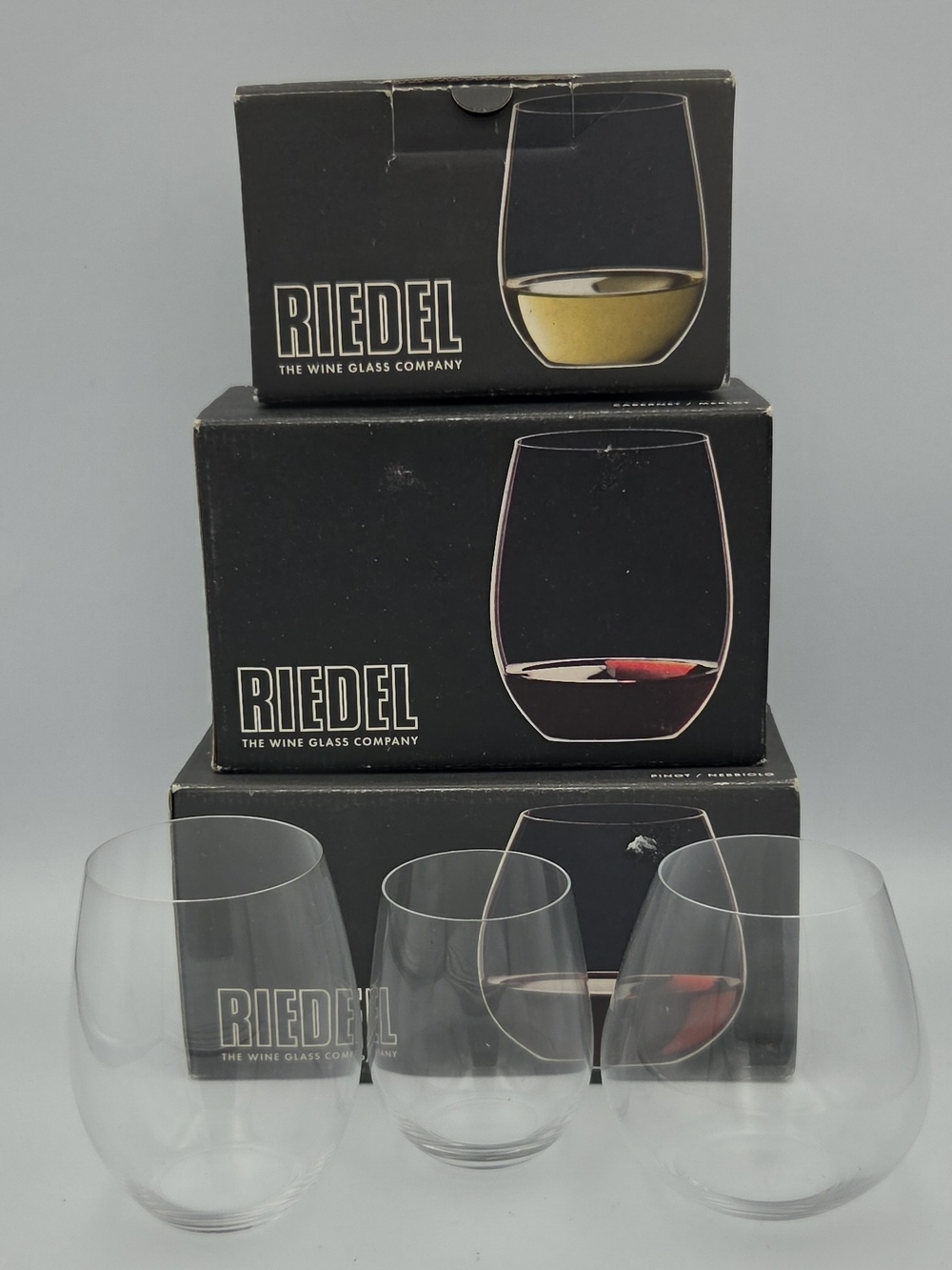 Riedel Clear Stemless Wine Glasses - Set of 3 Clear Glass